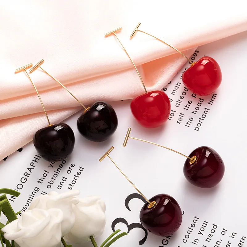 Sweet Cherry Charm Earrings – Fresh & Lovely!