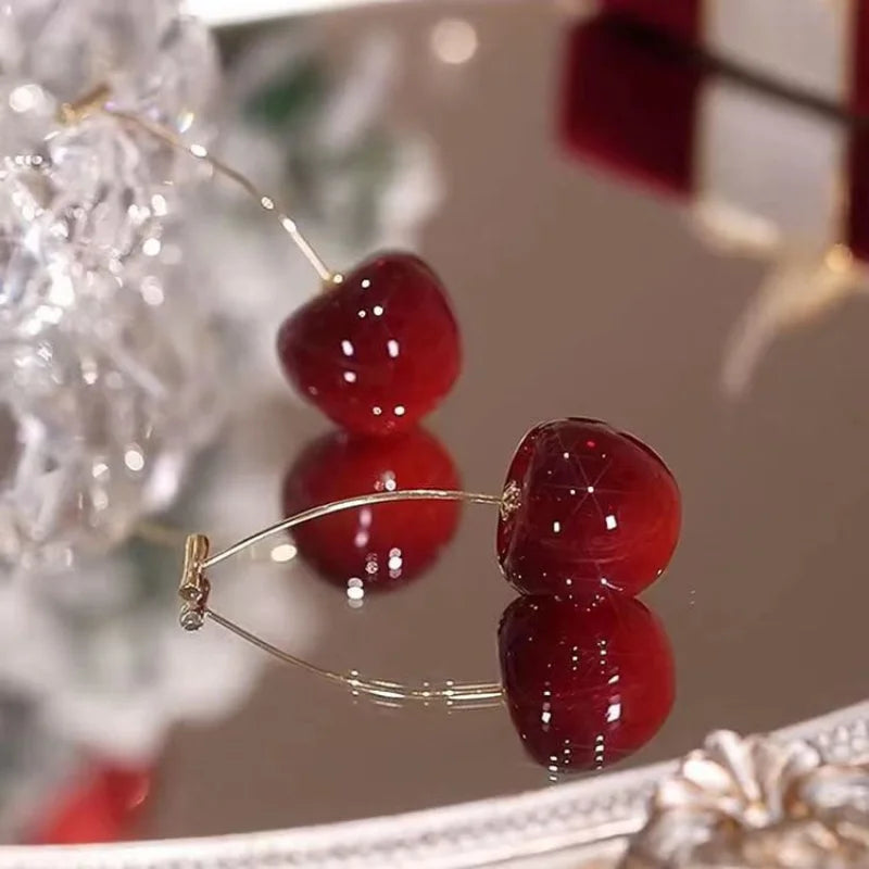 Sweet Cherry Charm Earrings – Fresh & Lovely!