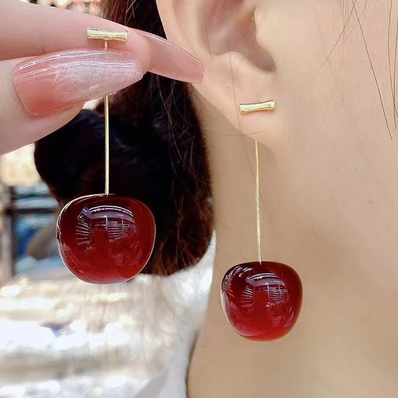 Sweet Cherry Charm Earrings – Fresh & Lovely!