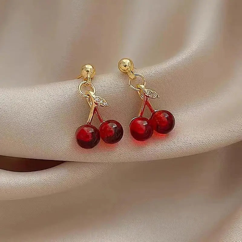 Sweet Cherry Charm Earrings – Fresh & Lovely!