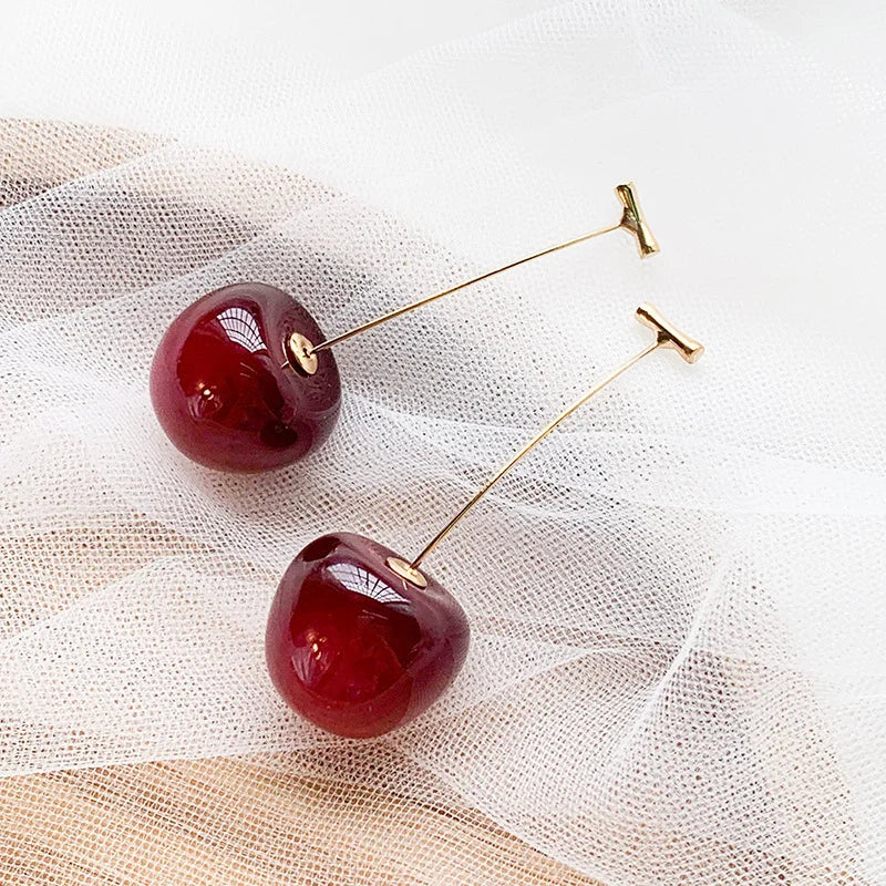 Sweet Cherry Charm Earrings – Fresh & Lovely!